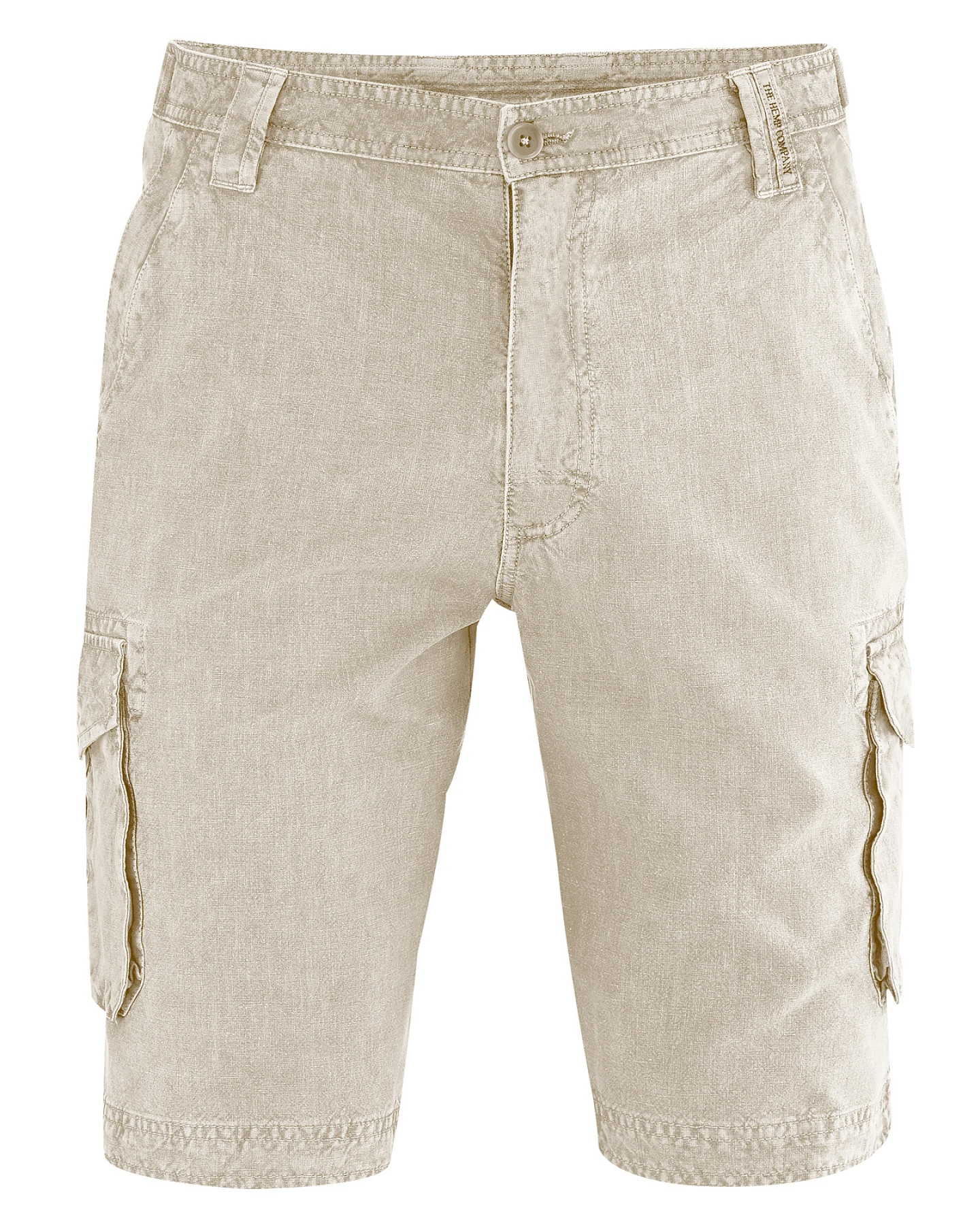 Hempage Herren vegan Cargo Shorts In Thistle Beige – Ansicht 2