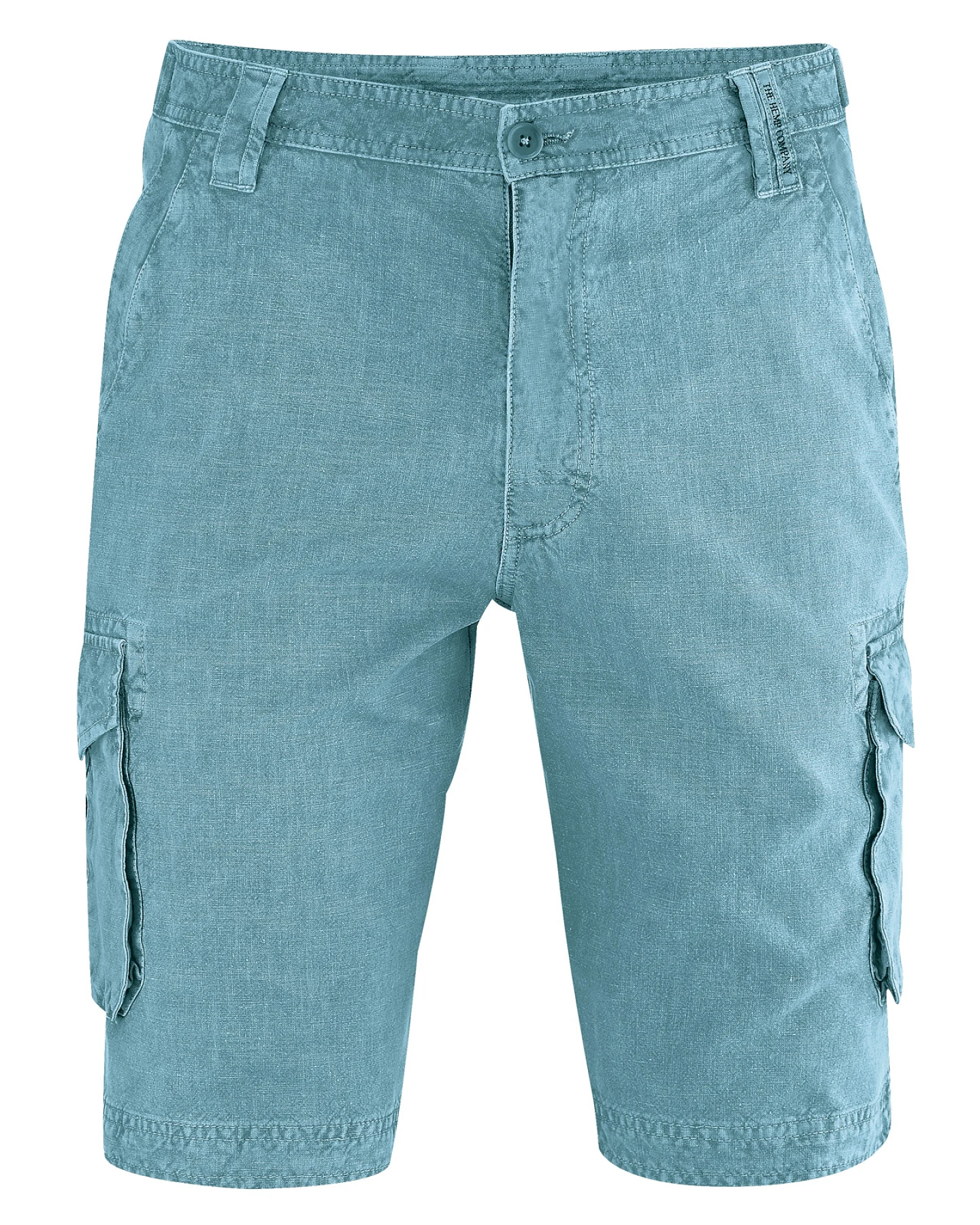 Hempage Herren vegan Cargo Shorts Wave Blau – Ansicht 2