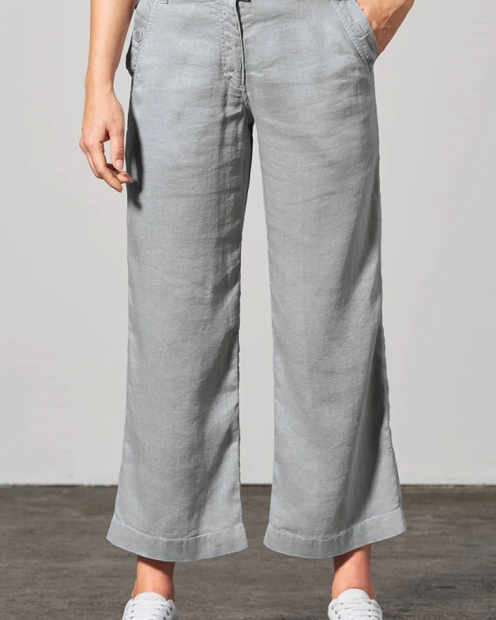 Hempage Damen vegan Culotte Mit Hoher Leibhöhe 7/8 Länge Quarzgrau