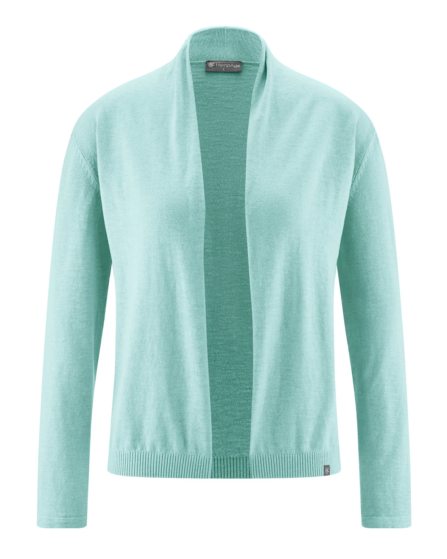 Hempage Damen vegan Strickjacke Mit Schalkragen Lake – Ansicht 2