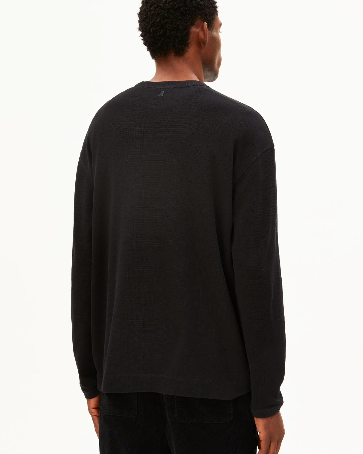 Longsleeve Maarkos Waffle Schwarz – Ansicht 2