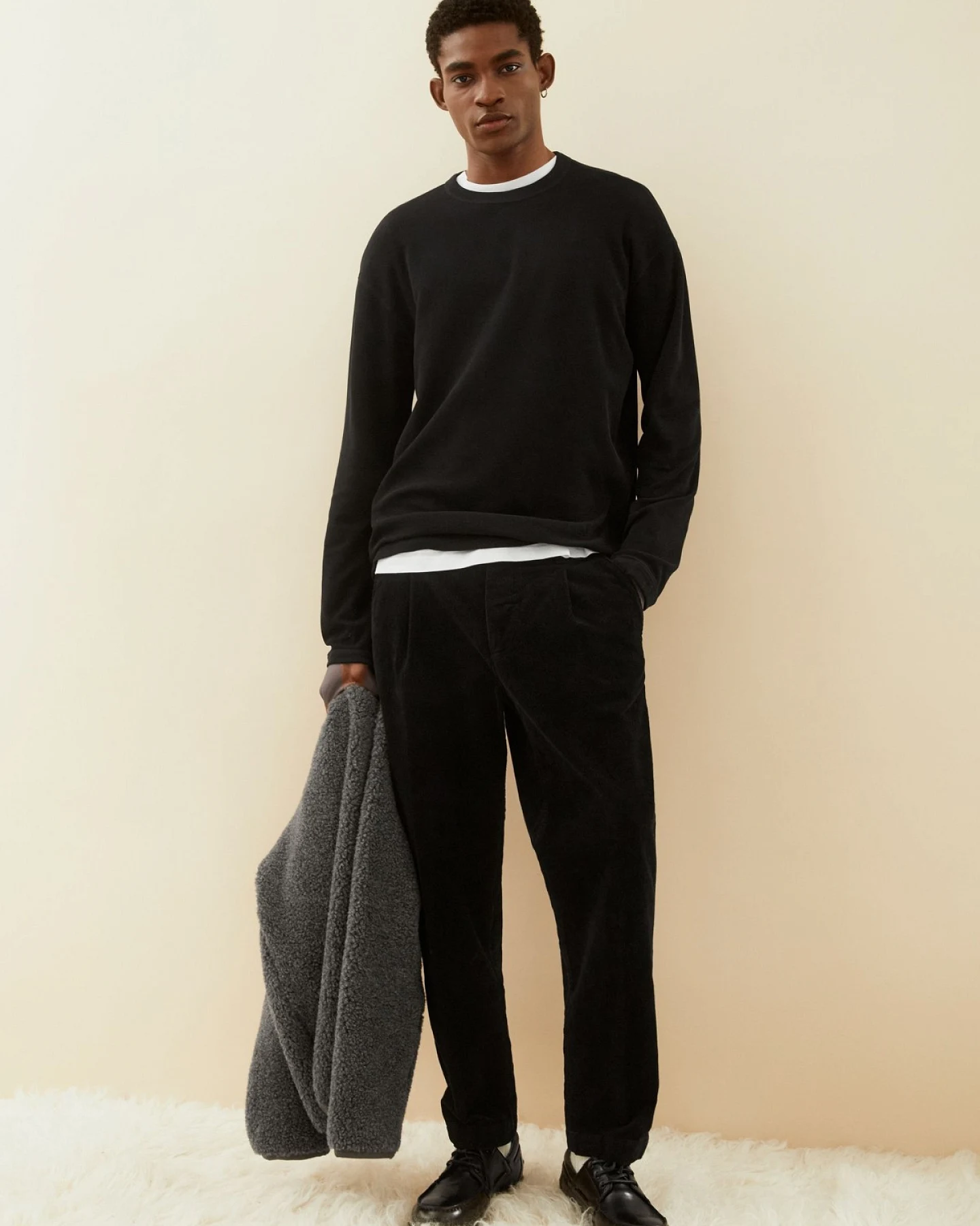 Longsleeve Maarkos Waffle Schwarz – Ansicht 5