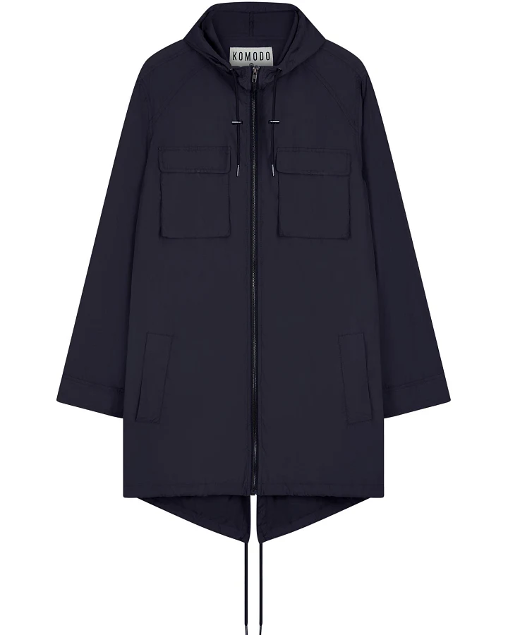 KOMODO Damen vegan River Regenmantel Navy
