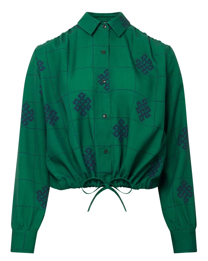 KOMODO Damen vegan Bluse Zoria Eternal Knot Grün