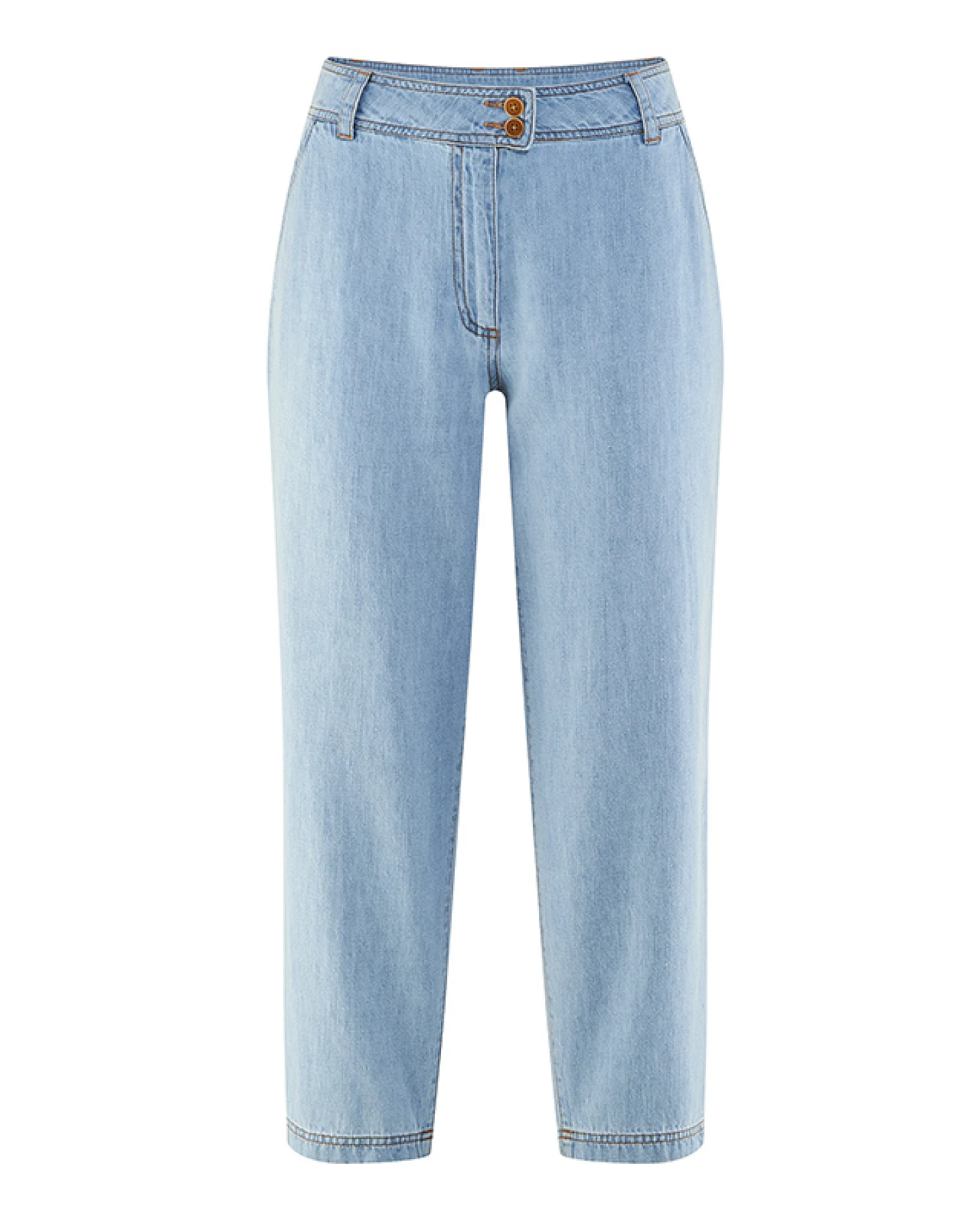 Hempage Damen vegan Baggy Jeans In Aqua – Ansicht 2