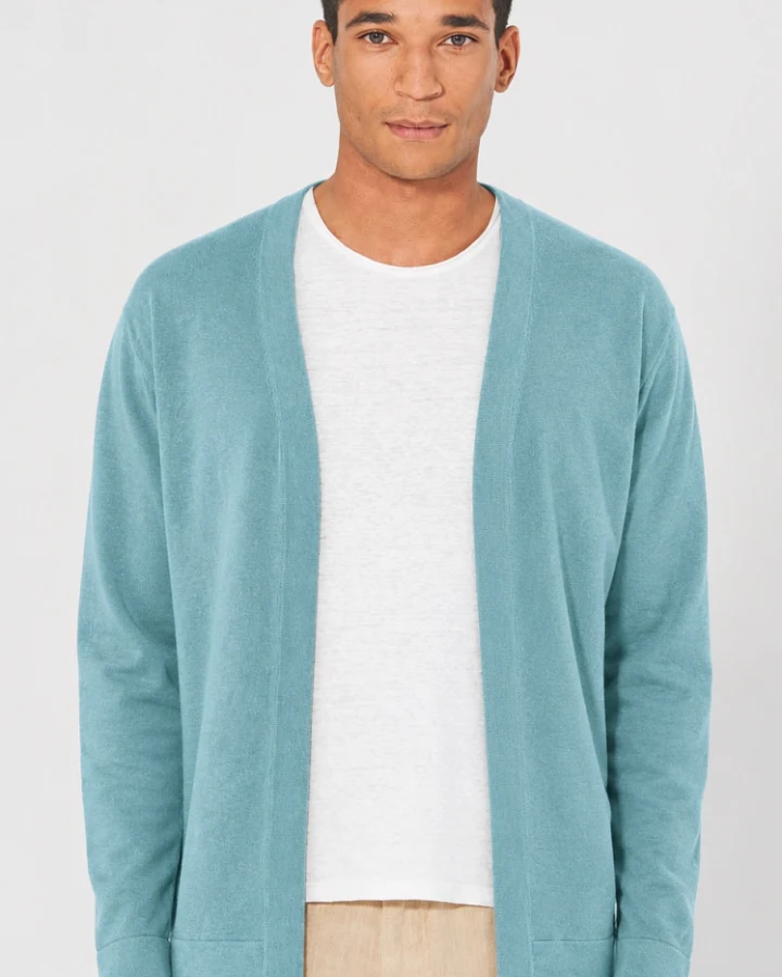 Hempage Herren vegan Jacke Timeless Wave In Blau