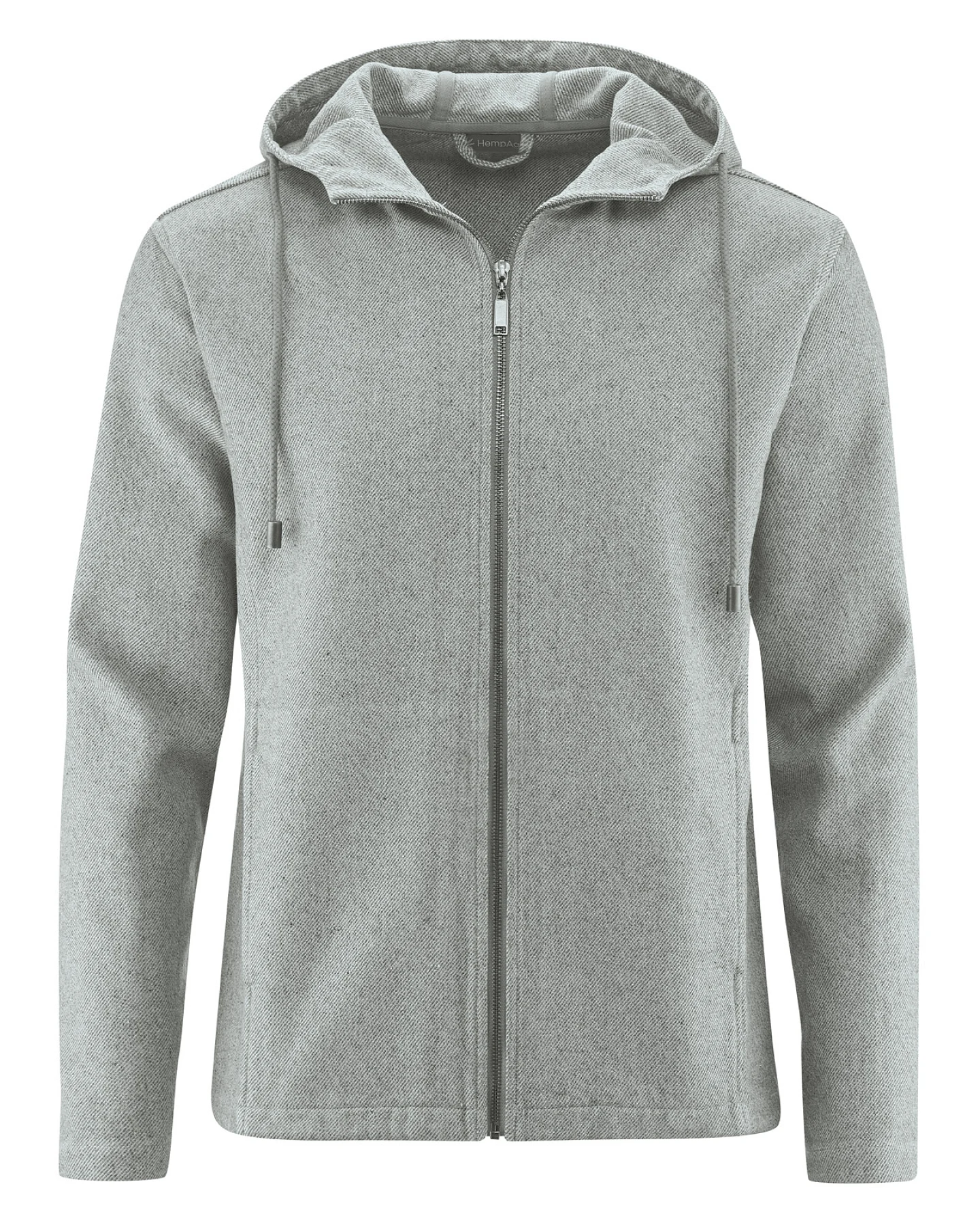 Hempage Herren vegan Kapuzenjacke Freizeit Dunkelgrau – Ansicht 2