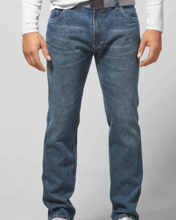 Hempage Herren vegan Jeans Blauer Denim Laser
