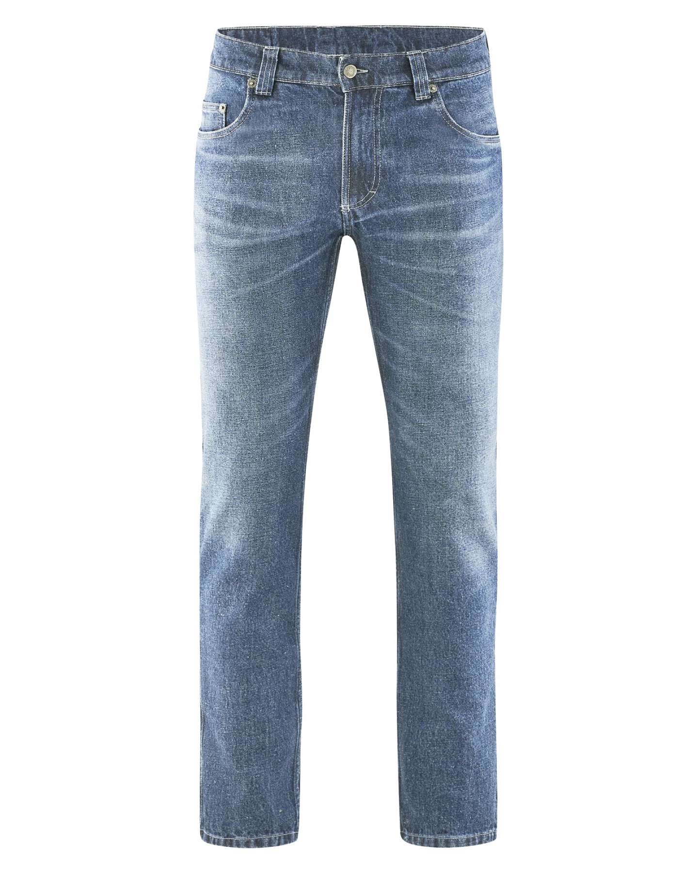 Hempage Herren vegan Jeans Blauer Denim Laser – Ansicht 2