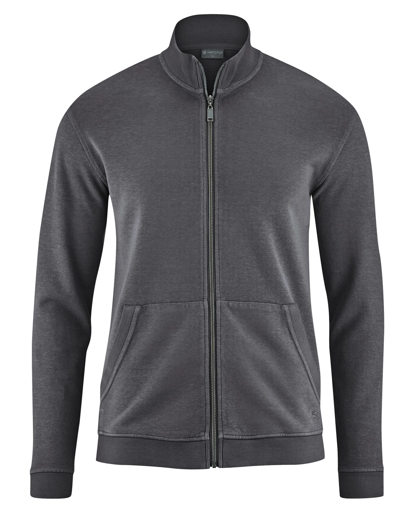 Hempage Herren vegan Sweatjacke Anthrazit – Ansicht 2