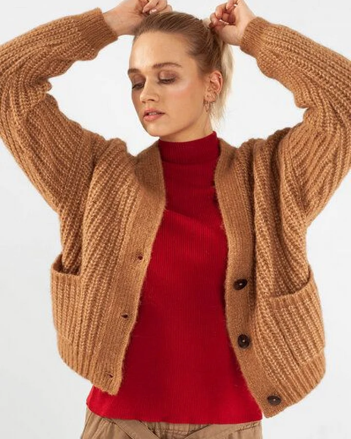 Alma & Lovis Cardigan im Grandpa-Style mit Alpaka