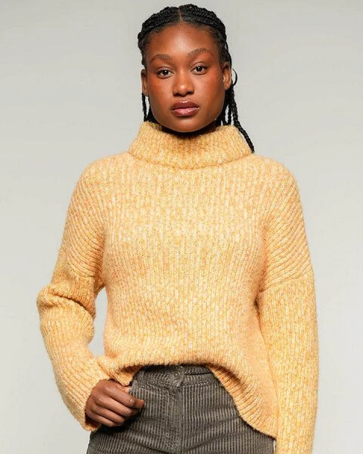 Alma & Lovis Multicolor Rippenpullover im Alpaka-Mix