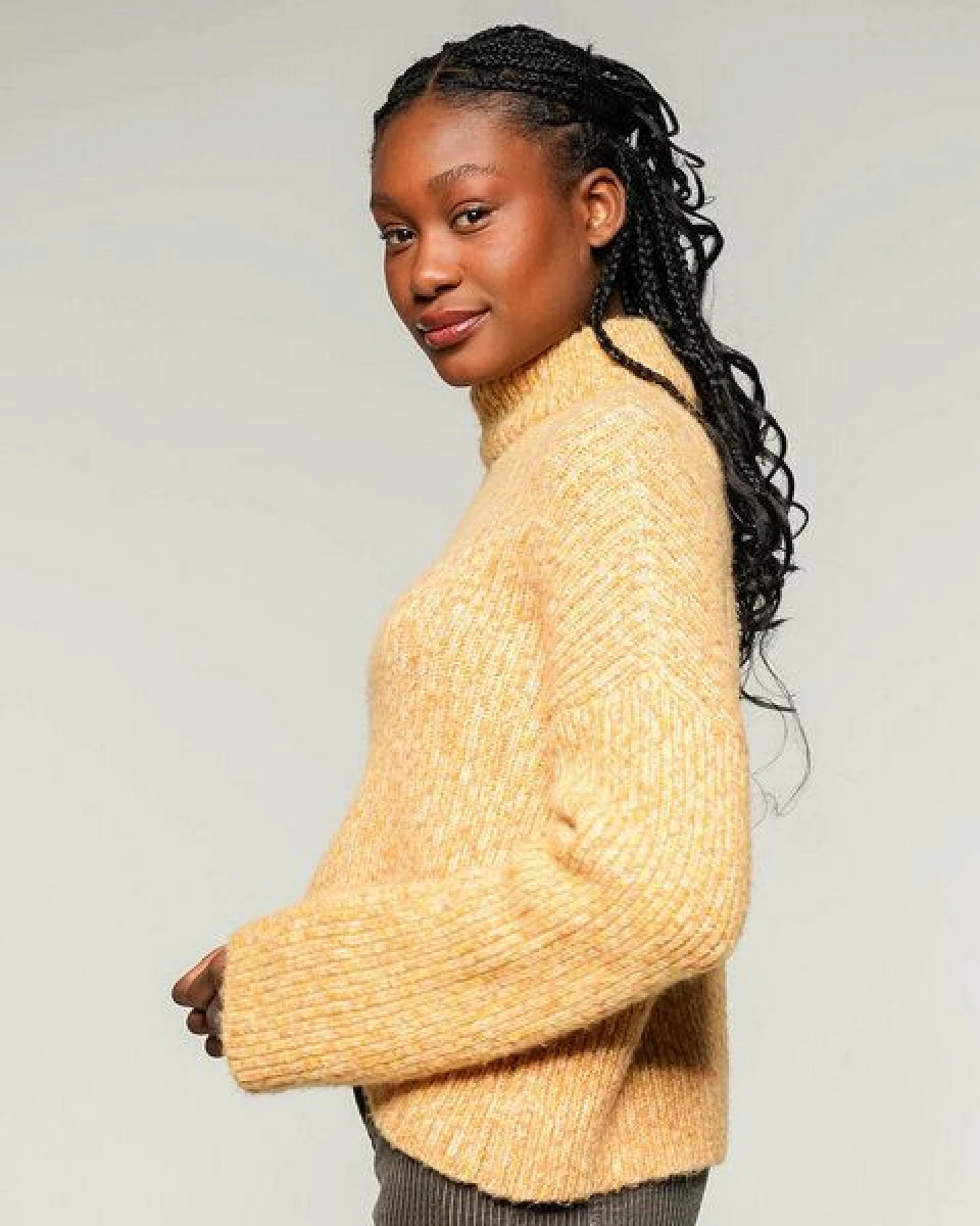 Alma & Lovis Multicolor Rippenpullover im Alpaka-Mix – Ansicht 3