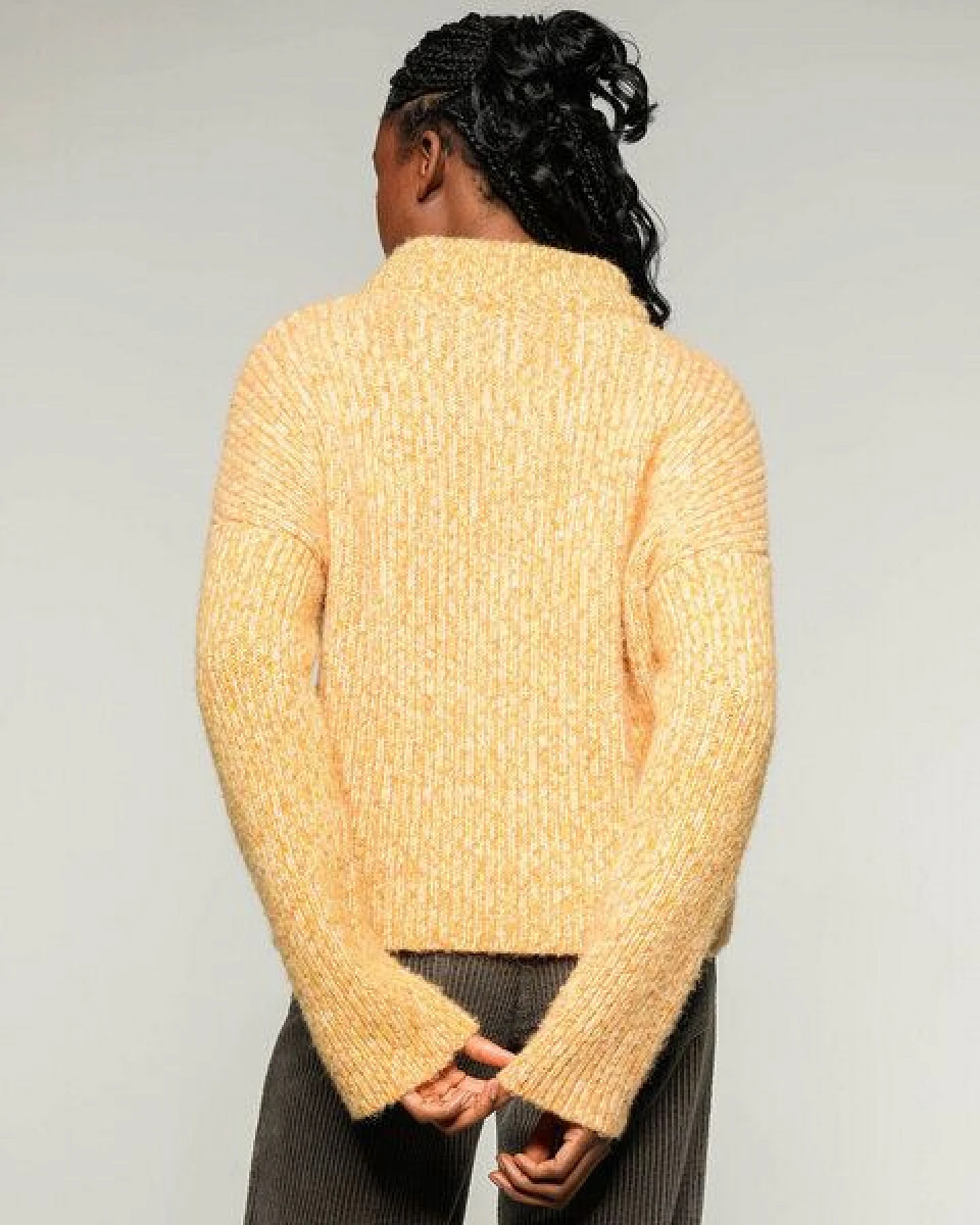Alma & Lovis Multicolor Rippenpullover im Alpaka-Mix – Ansicht 4