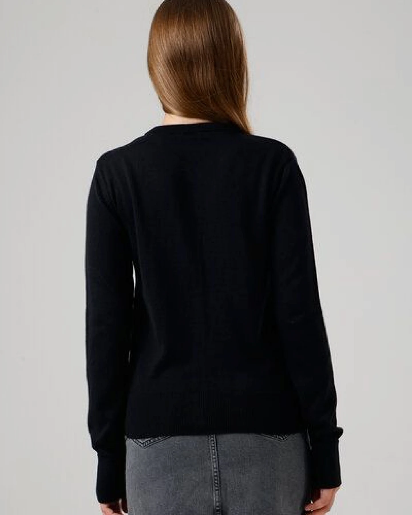 GORG Damen Strickjacke mit Rundhalsausschnitt – Ansicht 2