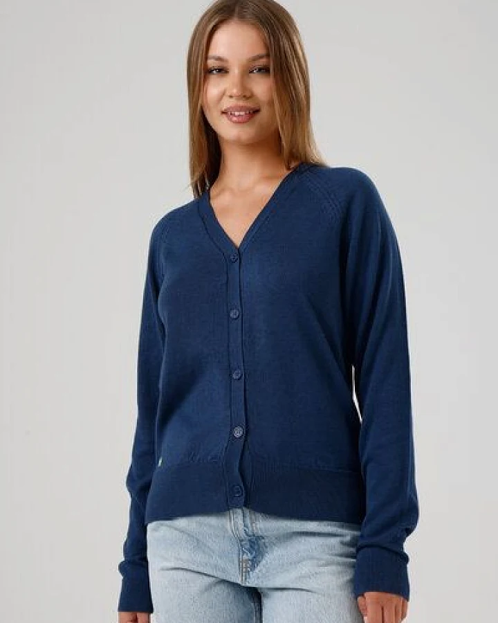 GORG Damen Strickjacke mit V-Ausschnitt