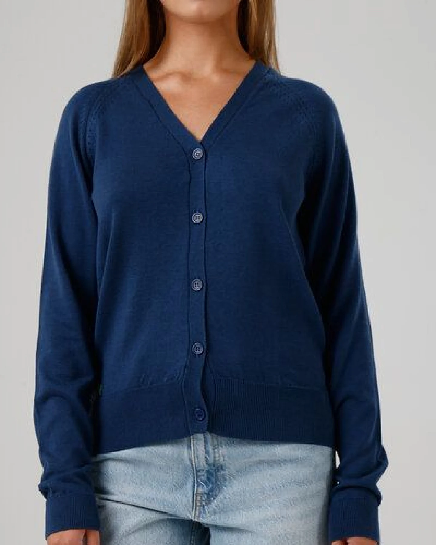 GORG Damen Strickjacke mit V-Ausschnitt – Ansicht 4