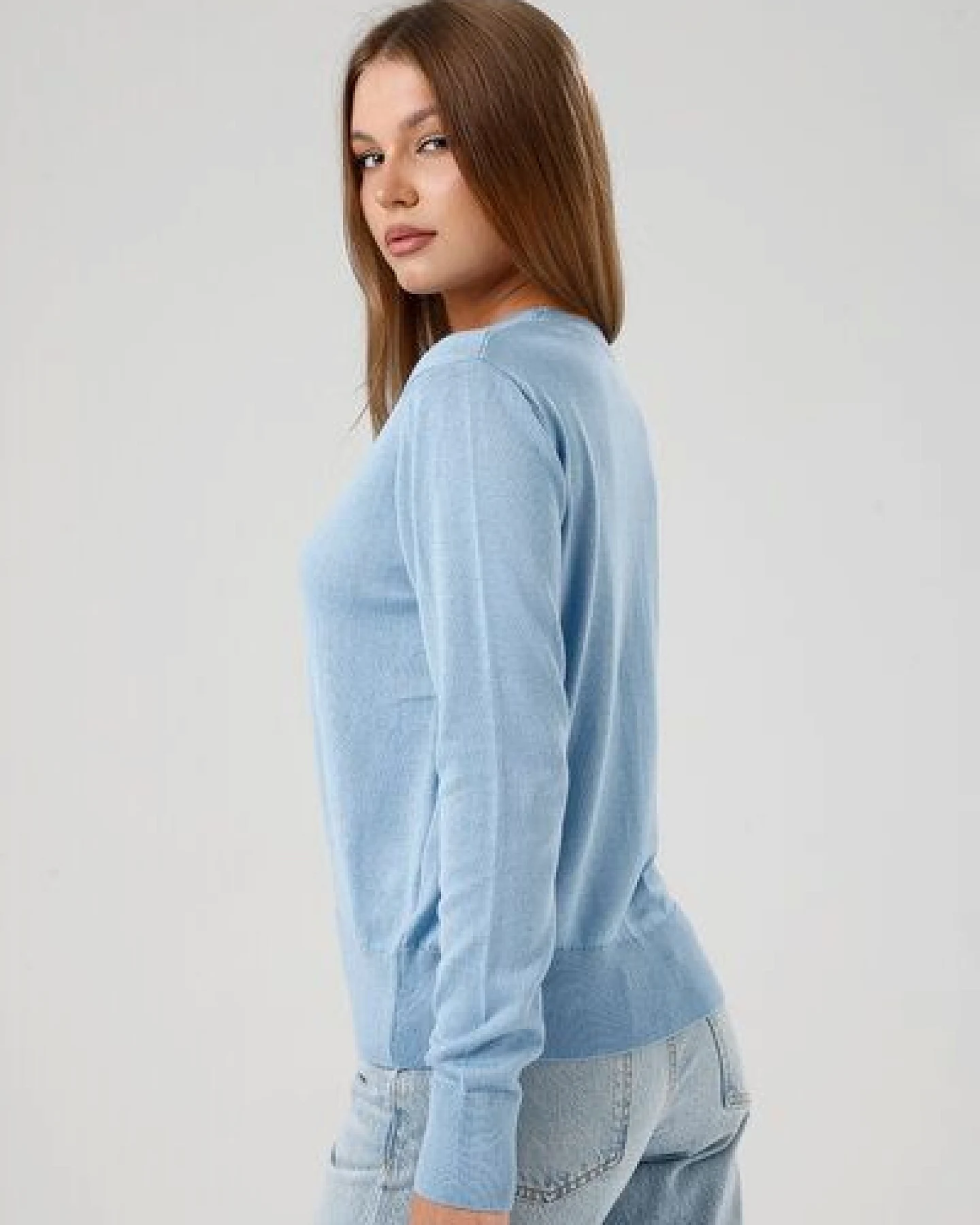 GORG Damen Strickpullover mit Rundhalsausschnitt – Ansicht 4