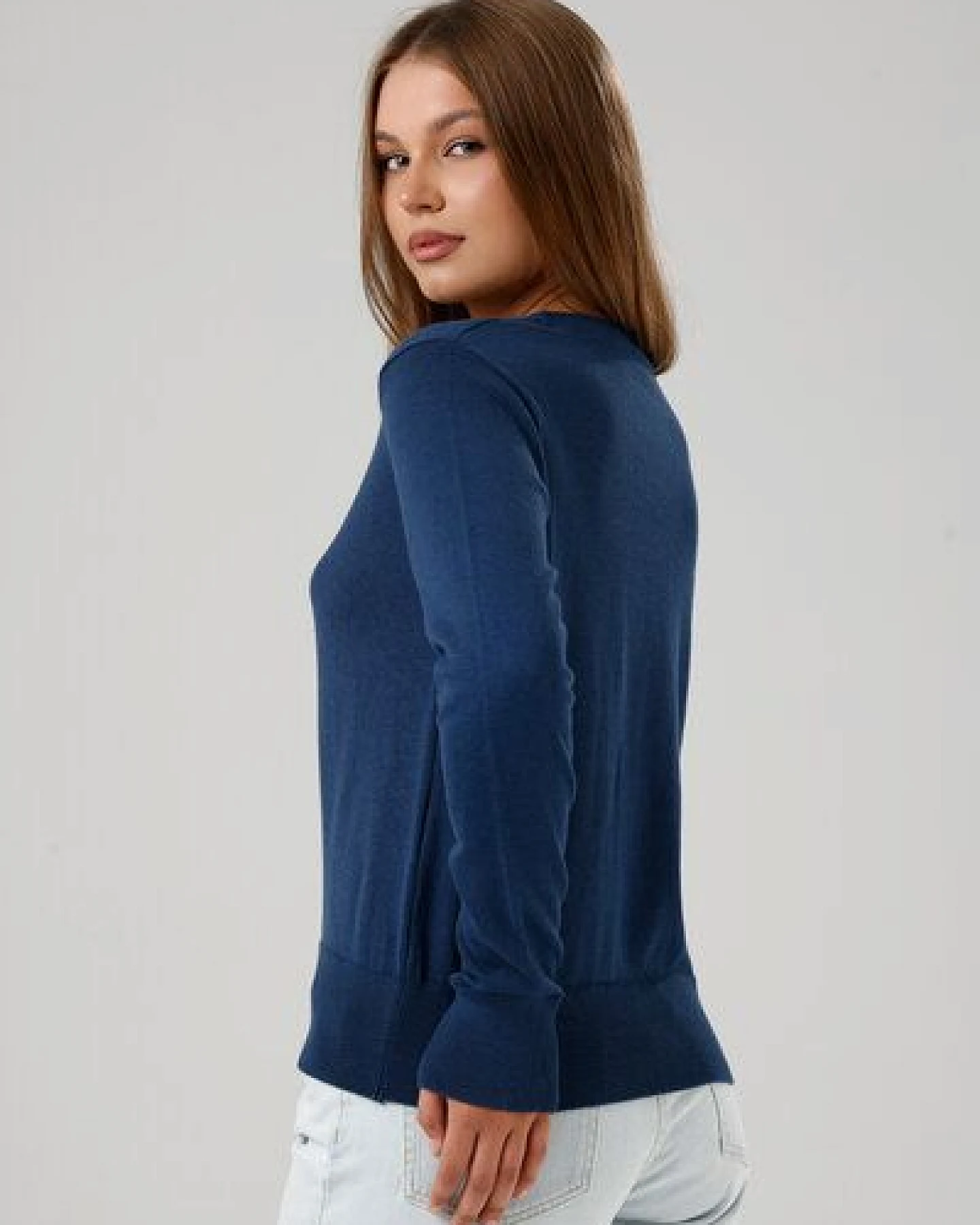 GORG Damen Strickpullover mit Rundhalsausschnitt – Ansicht 4