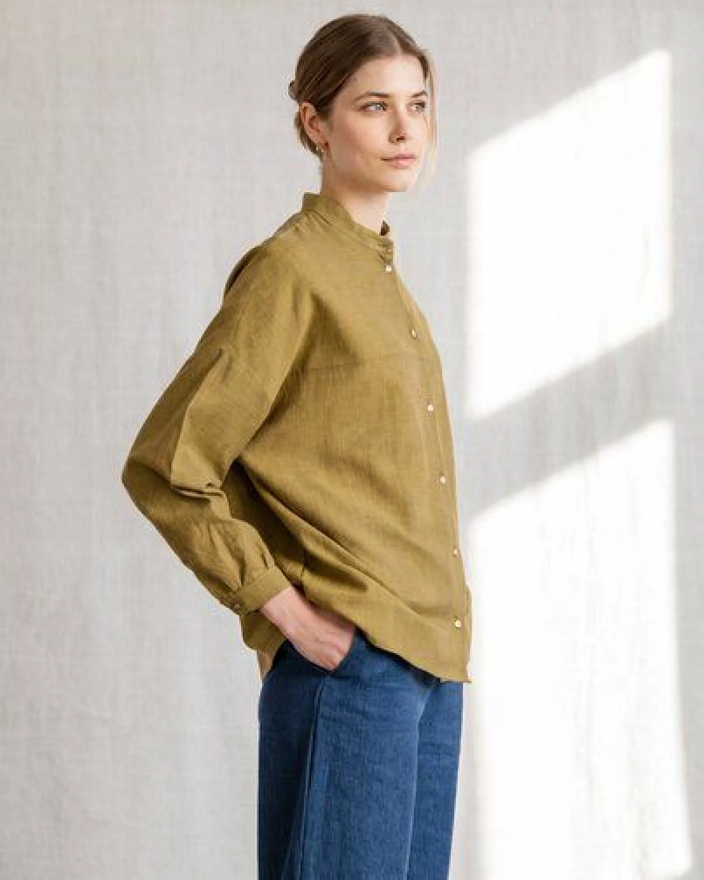 Jyoti - Fair Works Baumwoll Bluse Hawali – Ansicht 2
