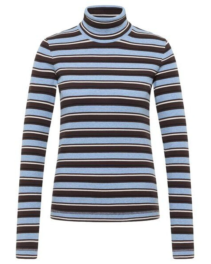 LANIUS Streifen-Rollkragenshirt