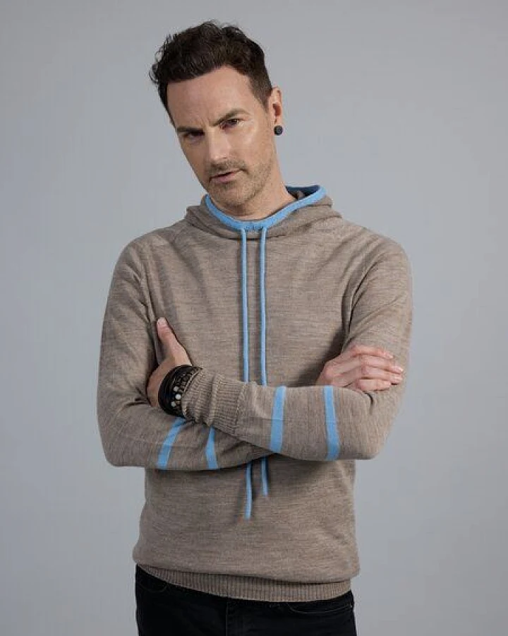 Susan's Fashion Hoodie Charlie für Männer aus Biomerinowolle