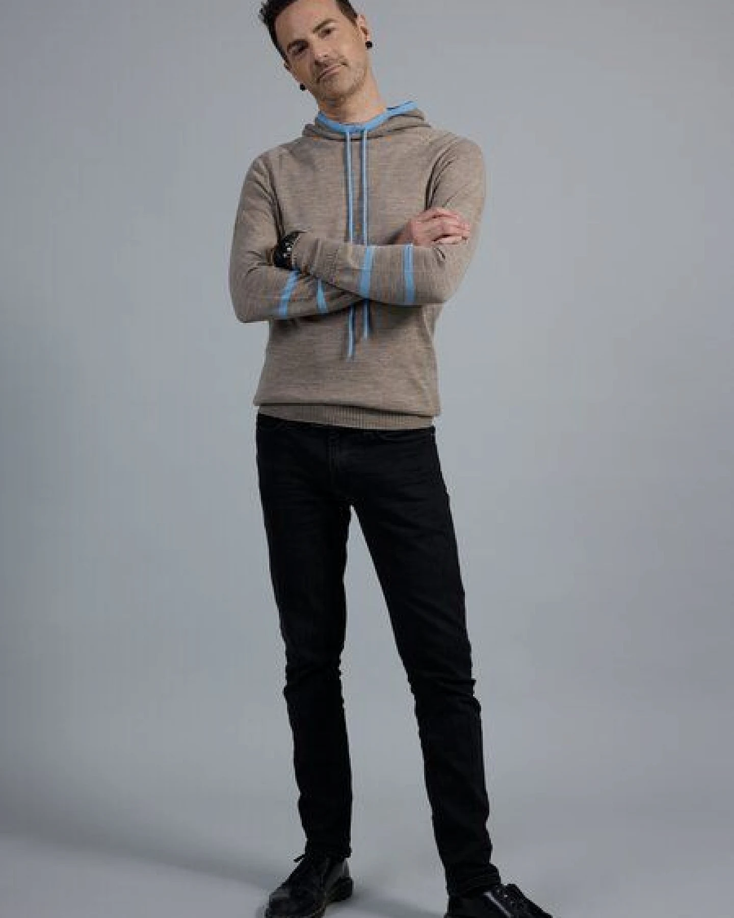 Susan's Fashion Hoodie Charlie für Männer aus Biomerinowolle – Ansicht 2