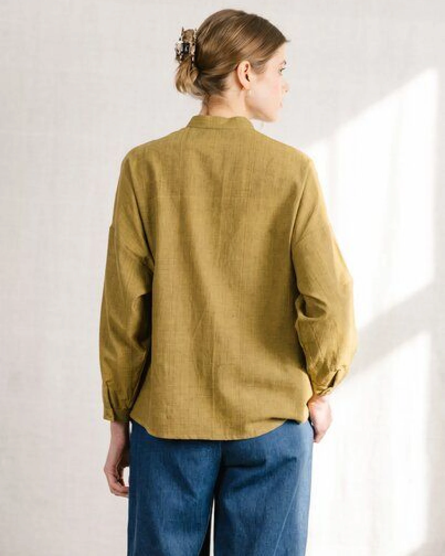 Jyoti - Fair Works Baumwoll Bluse Hawali – Ansicht 3