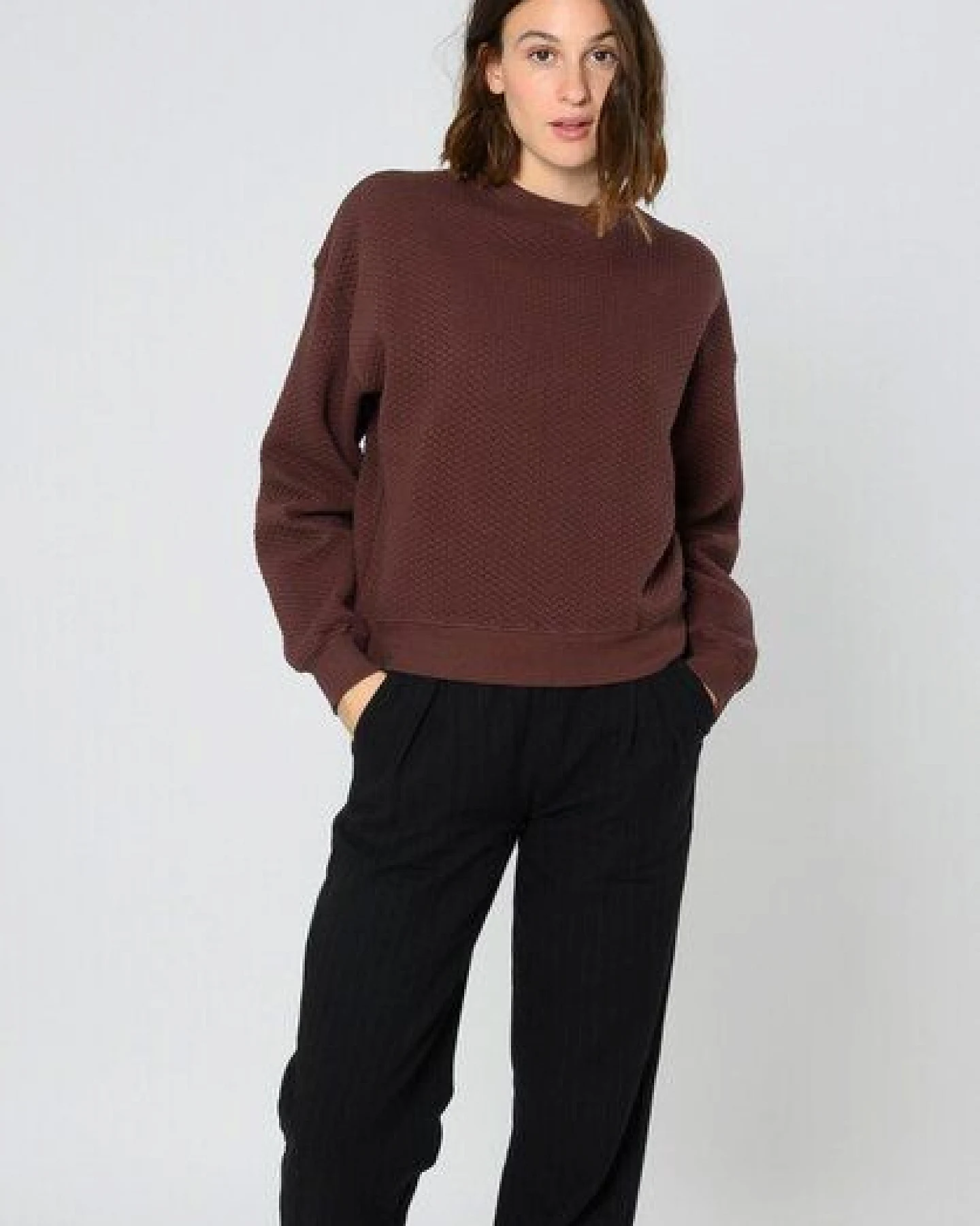 ThokkThokk Damen Sweatshirt TT1022 Structured aus Bio-Baumwolle – Ansicht 4