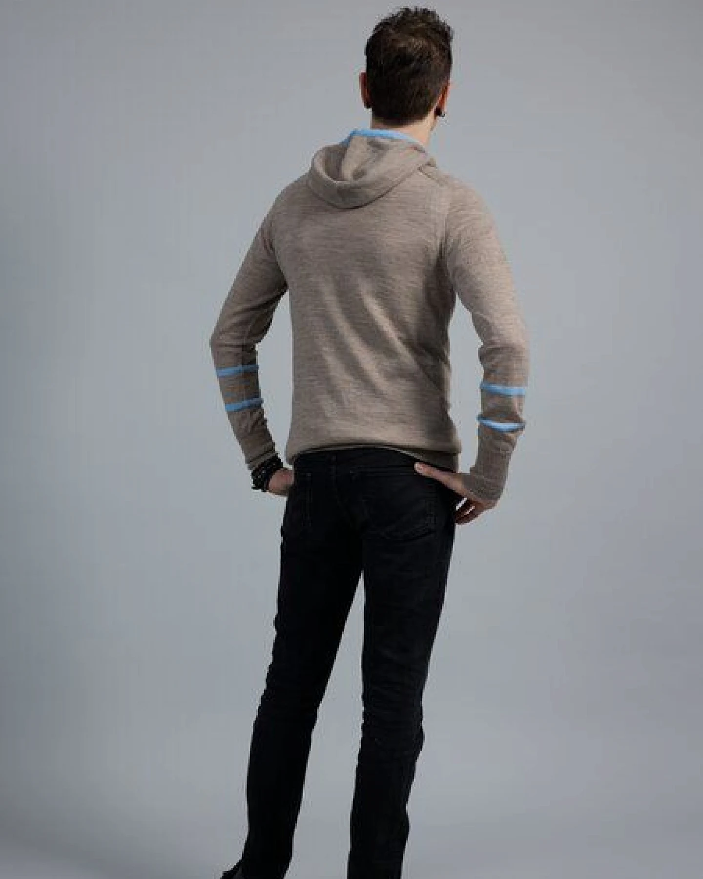 Susan's Fashion Hoodie Charlie für Männer aus Biomerinowolle – Ansicht 4