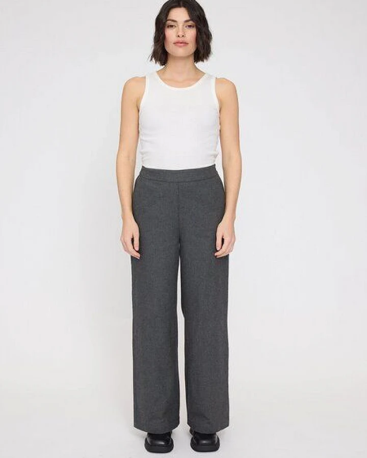 Mazine Damen Flannel Hose im Wide Leg-Style aus 100% Bio-Baumwolle