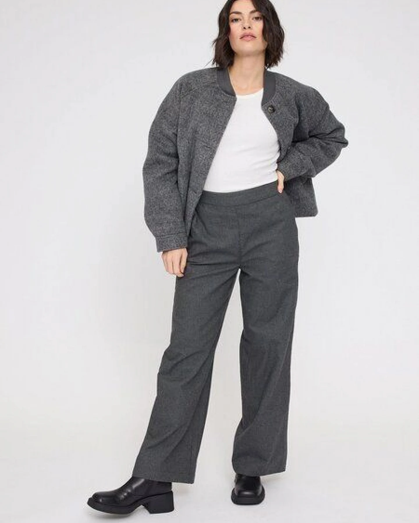 Mazine Damen Flannel Hose im Wide Leg-Style aus 100% Bio-Baumwolle – Ansicht 2