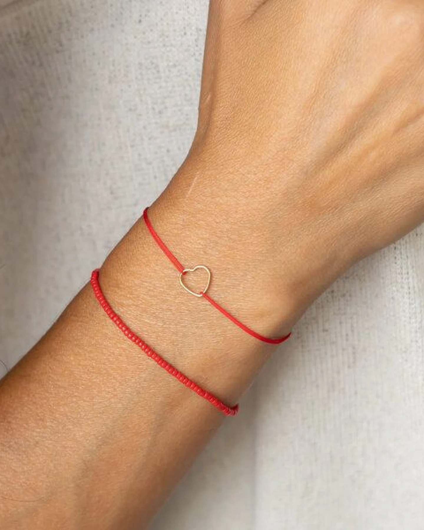 juni Rotes Armband Set mit Herzarmband "Pure Love" - handgemacht in Deutschland – Ansicht 3