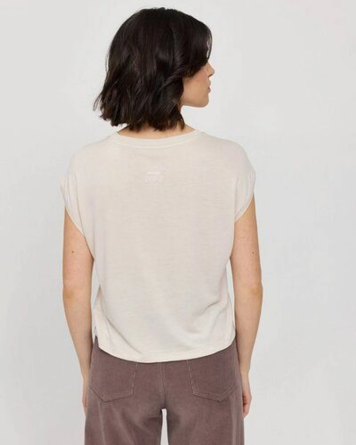 Mazine Cropped Viscose T-Shirt - aus Ecovero – Ansicht 3