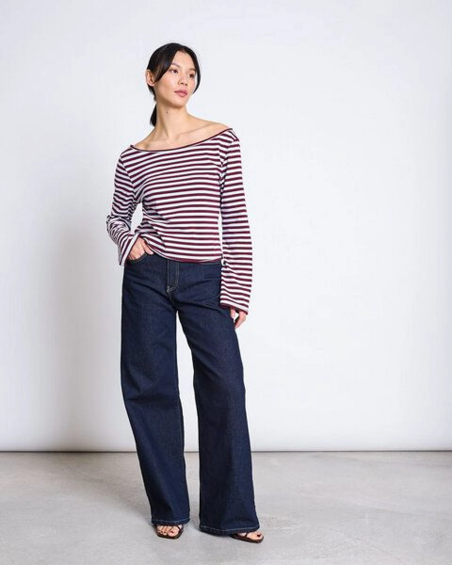 JAN N JUNE Offshoulder-Longsleeve ARBA gestreift – Ansicht 2