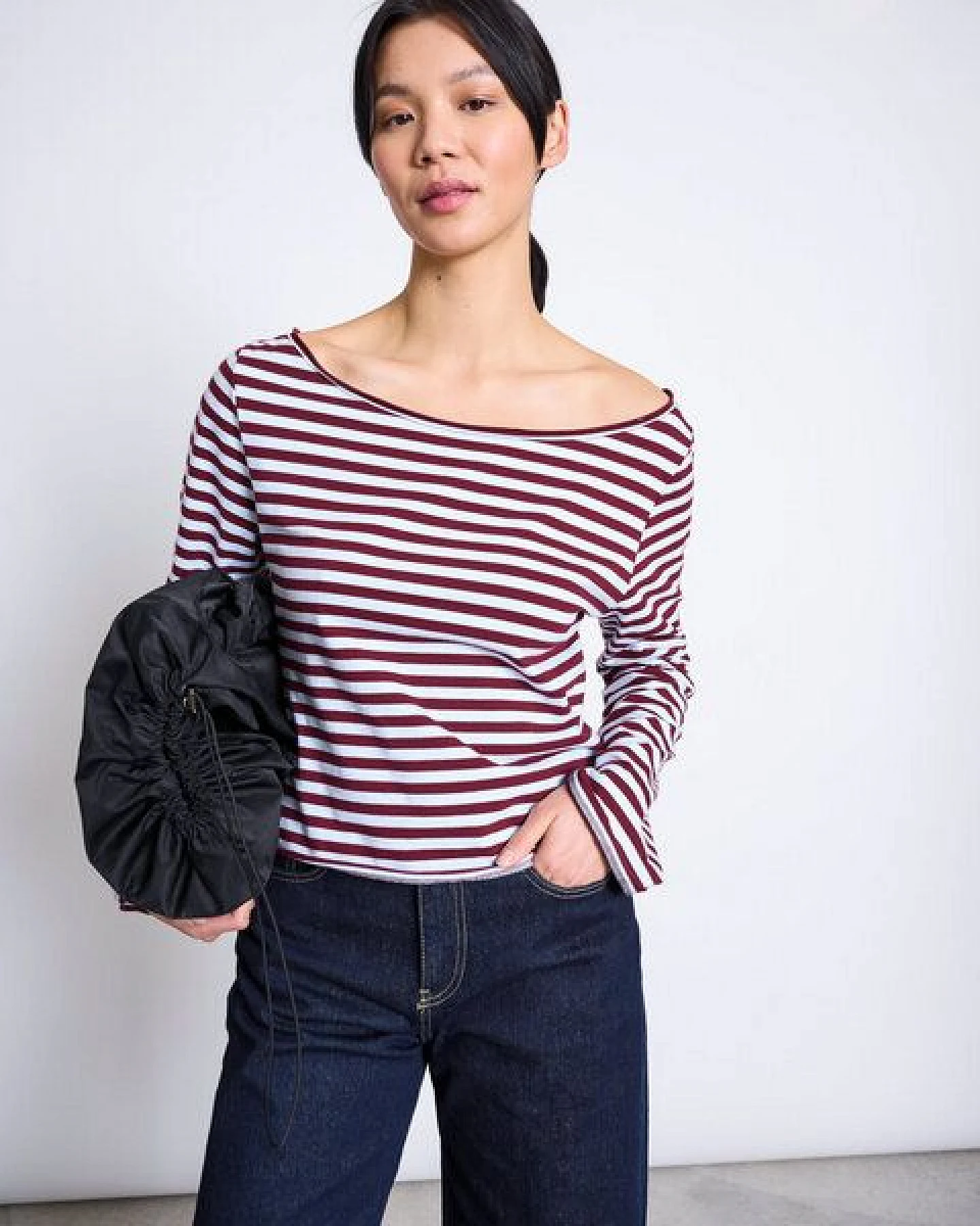 JAN N JUNE Offshoulder-Longsleeve ARBA gestreift – Ansicht 3