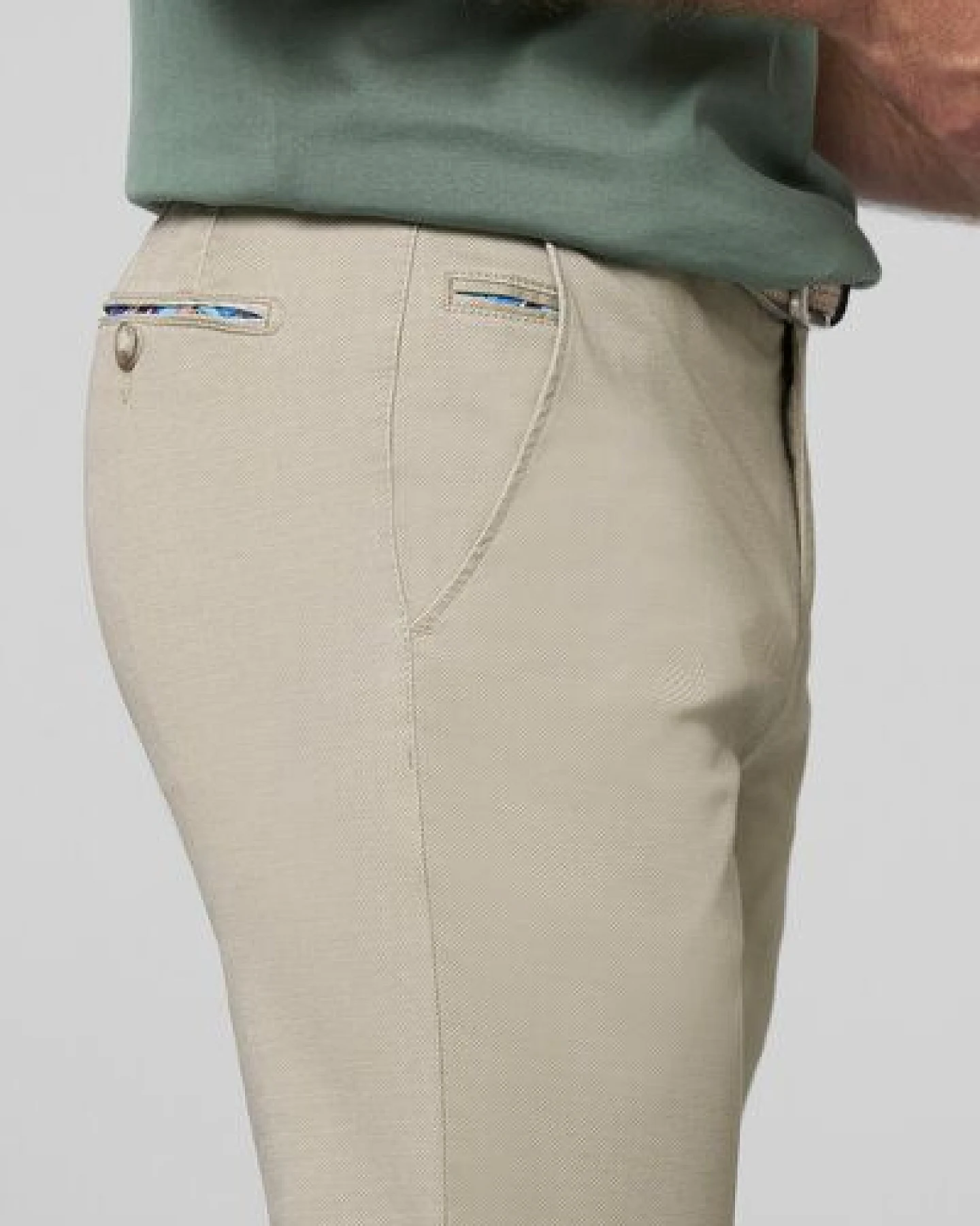 MEYER MICROPRINT BAUMWOLL CHINO – Ansicht 4