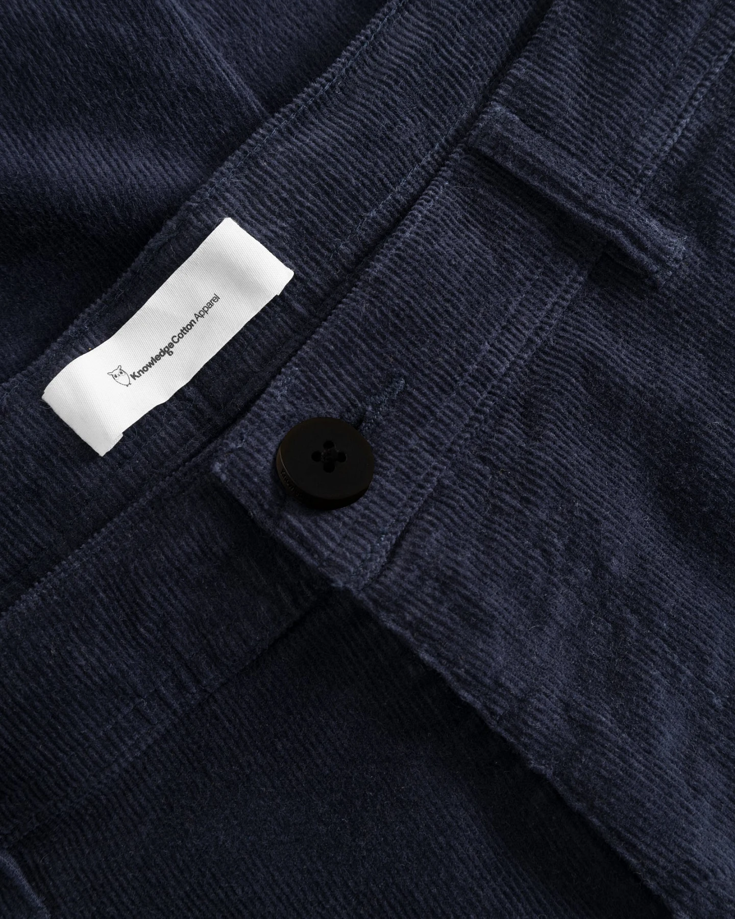 KnowledgeCotton Apparel Herren vegan Chinohose Flint Wide Cord Night Sky Navy – Ansicht 2