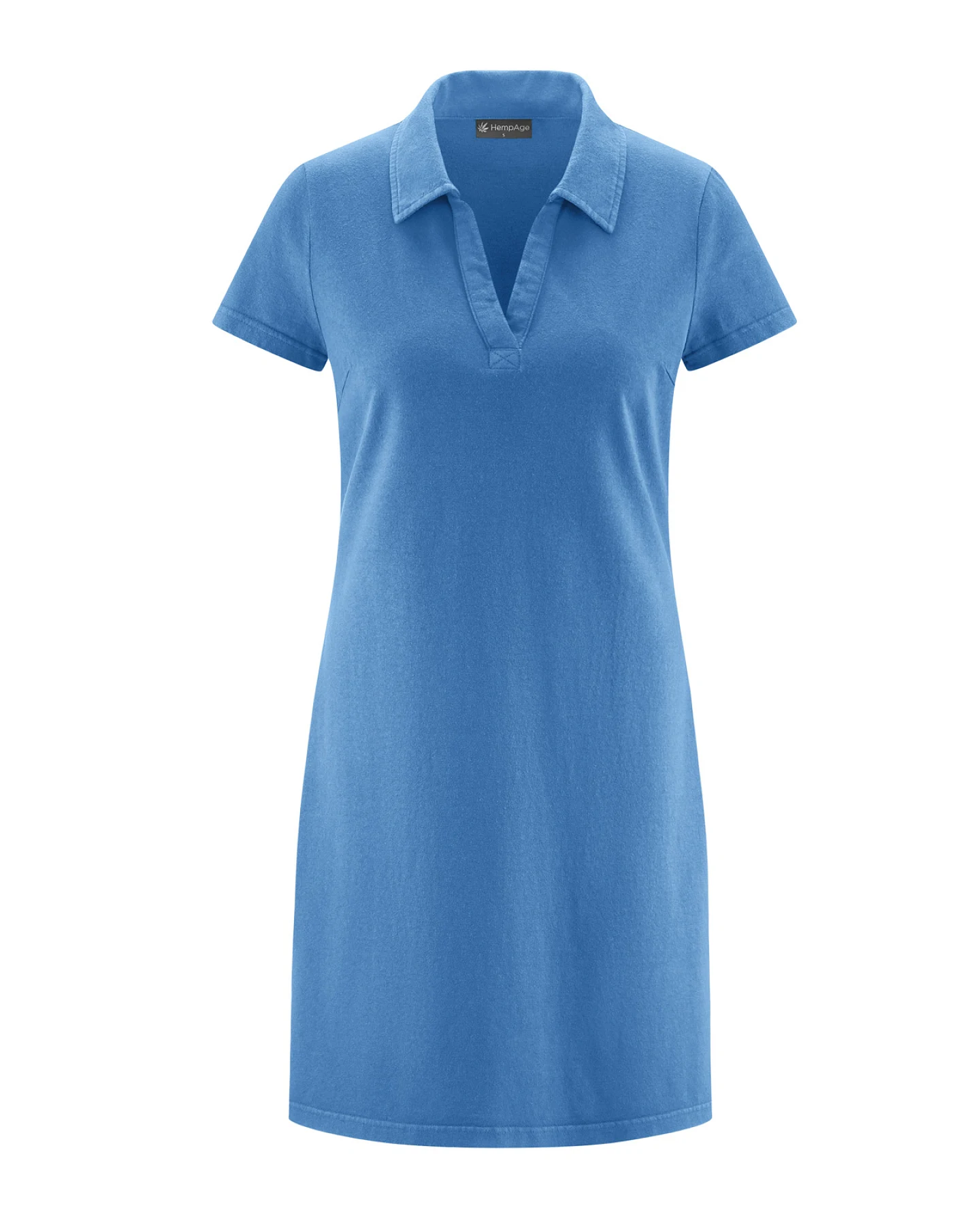 Hempage Damen vegan Kleid Timeless Summer Flat Collar Ocean – Ansicht 2