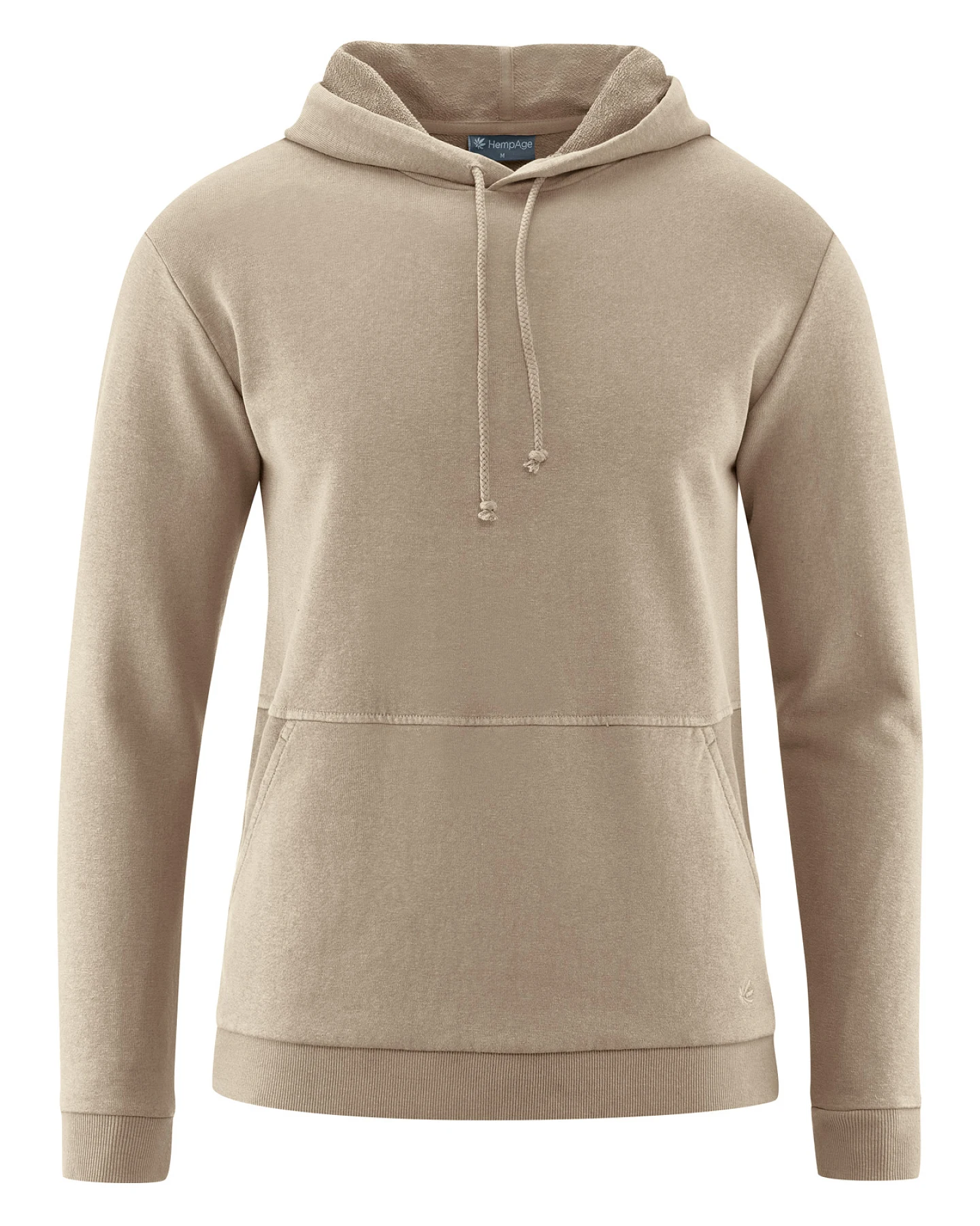 Hempage Herren vegan Hoodie Basic Grit Beige – Ansicht 2