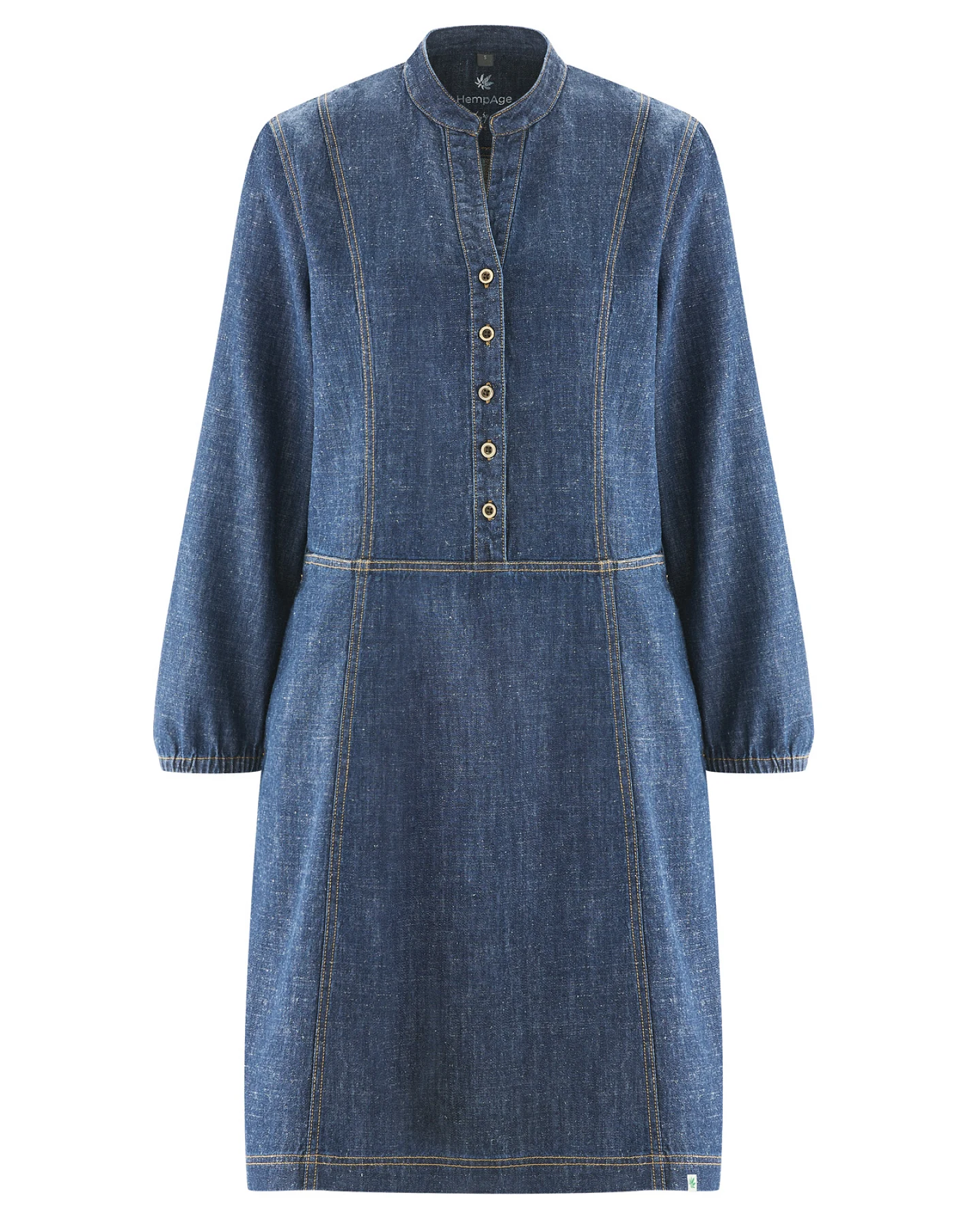 Hempage Damen vegan Jeanskleid Indigo – Ansicht 2