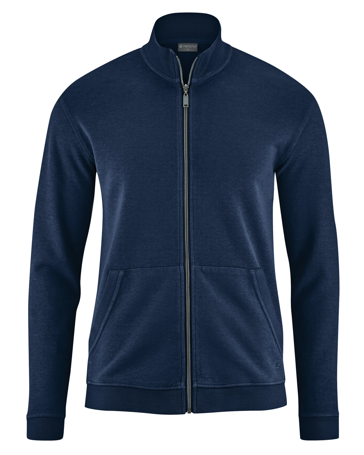 Hempage Herren vegan Sweatjacke Marineblau – Ansicht 2