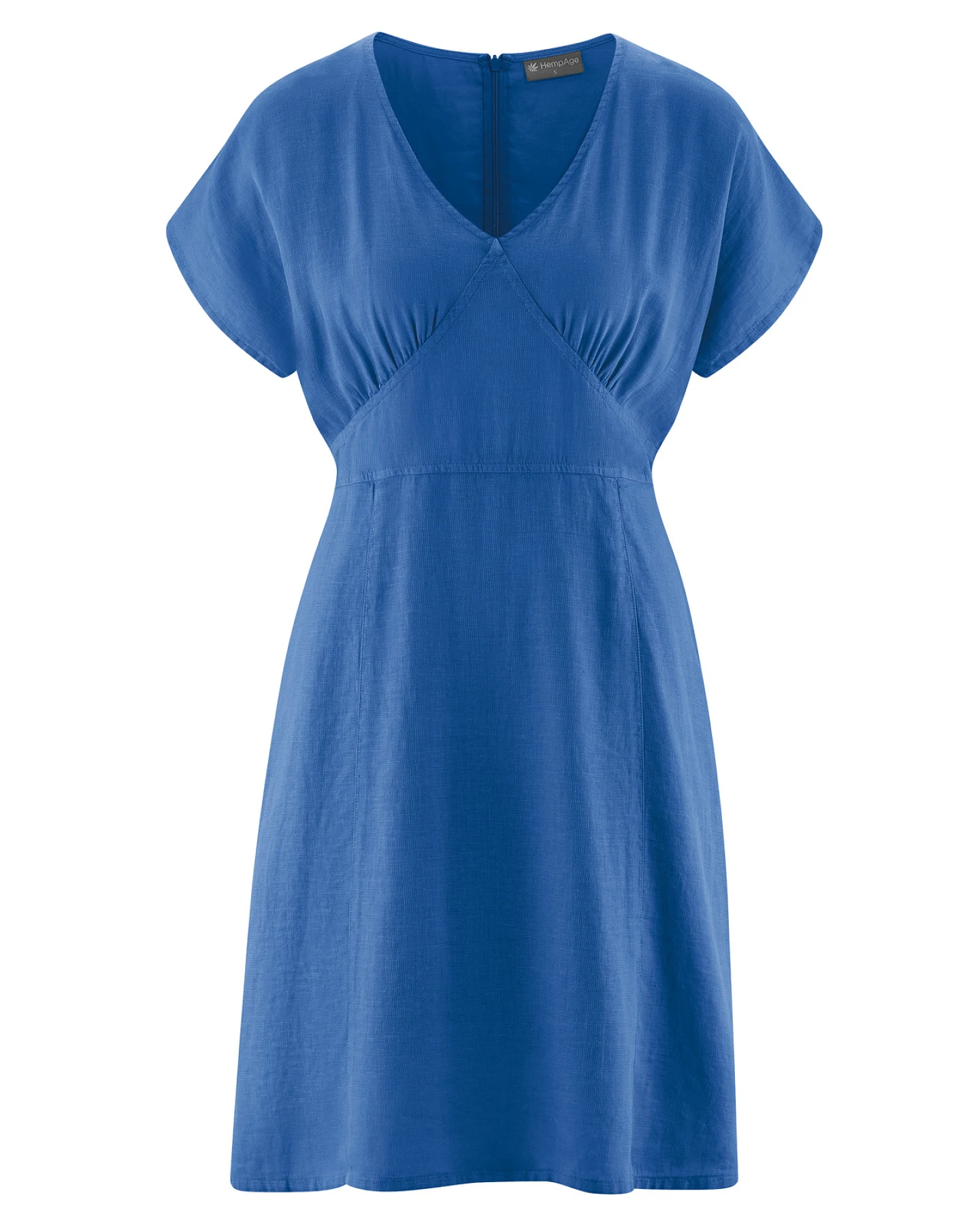 Hempage Damen vegan Elegantes Sommerkleid In Königsblau – Ansicht 2