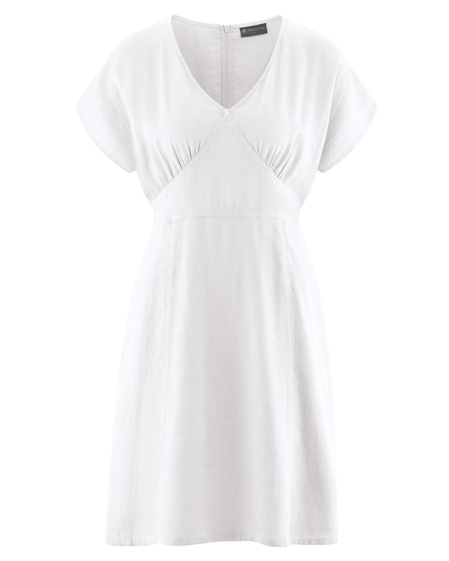 Hempage Damen vegan Elegantes Weißes Sommerkleid – Ansicht 2