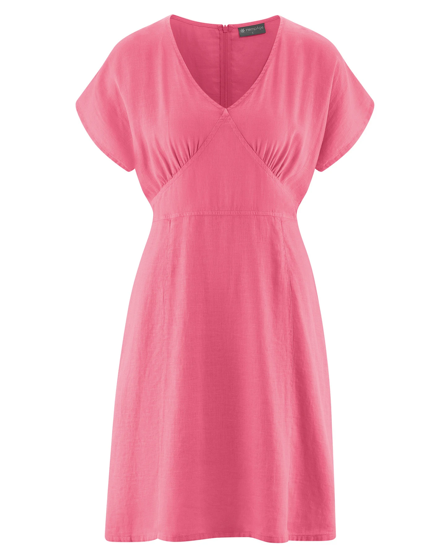 Hempage Damen vegan Elegantes Sommerkleid In Hibiskusrosa – Ansicht 2