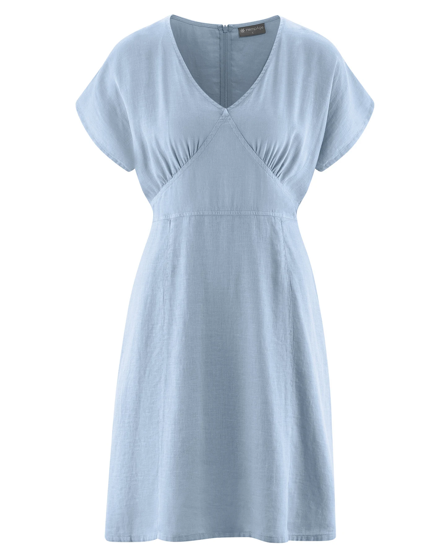 Hempage Damen vegan Kleid Sophisticated Sommer Smoke Blau – Ansicht 2