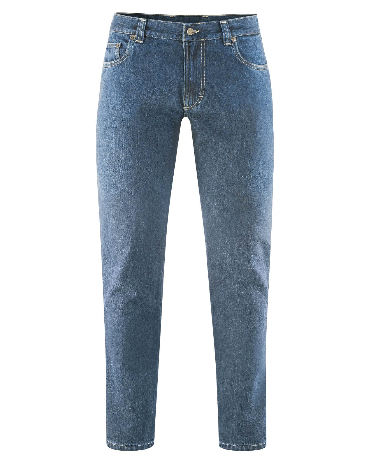 Hempage Herren vegan 5-Pocket-Jeans In Rinswash Blau – Ansicht 2