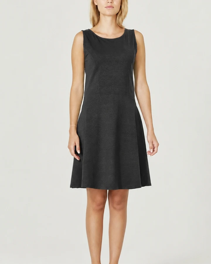 Hempage Damen vegan Sommerkleid Aus Jersey Schwarz