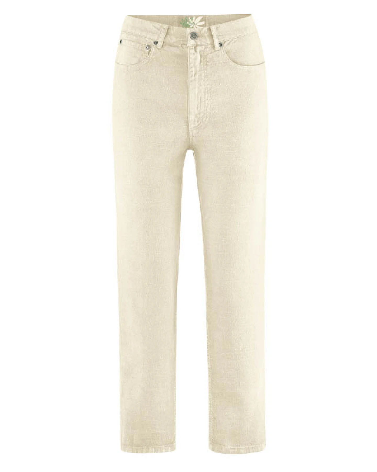 Hempage Damen vegan Jeans Mit Hoher Leibhöhe Naturfarben – Ansicht 2