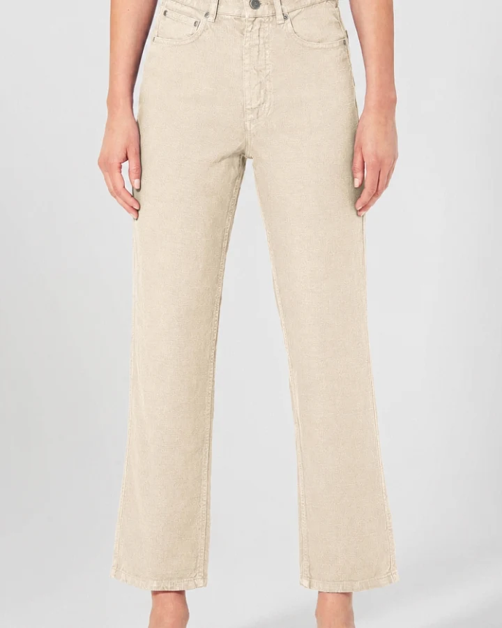 Hempage Damen vegan Jeans Mit Hoher Leibhöhe Gobi Beige